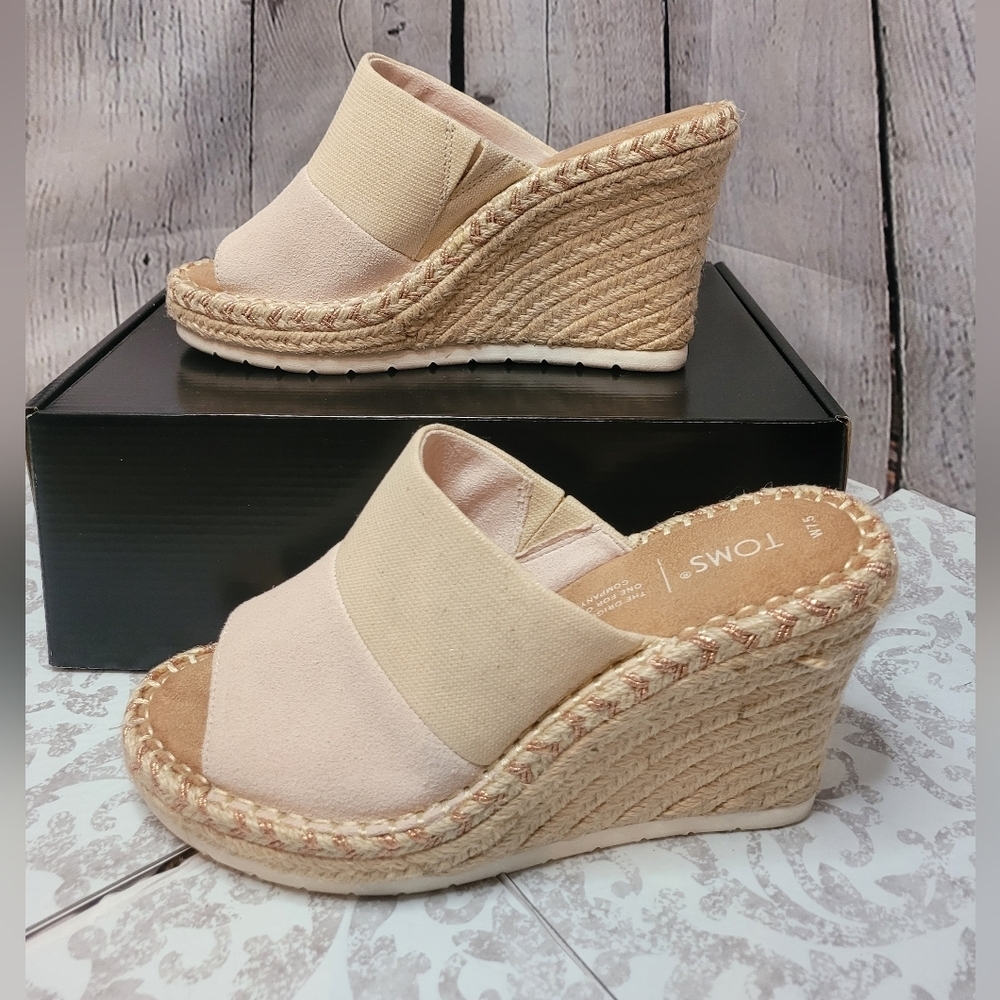 Tom's Tweed wedges size 7.5 - Picture 2 of 7